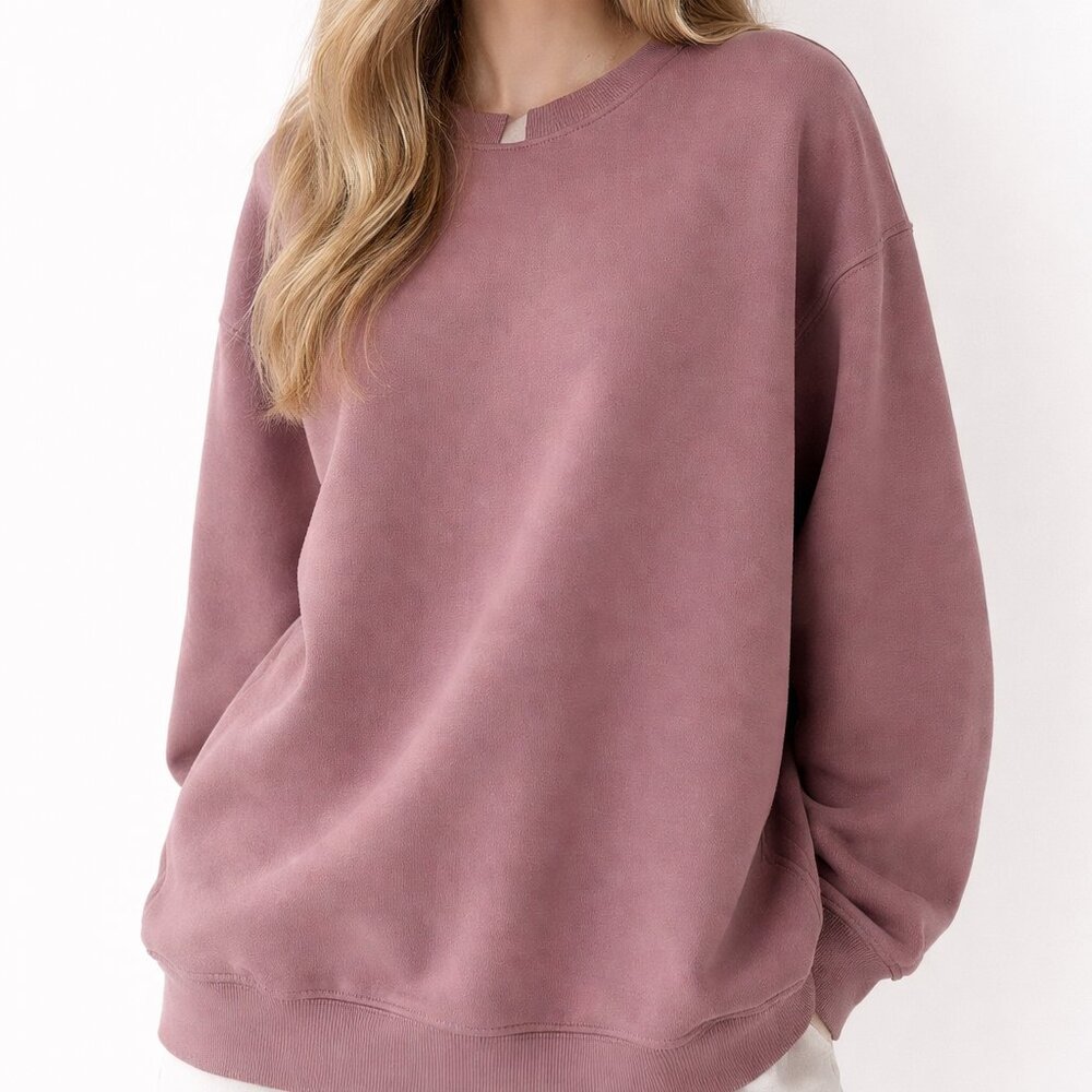 ASOS Sweatshirt 8 Medium Pink Purple Crewneck Pullover 100% Cotton